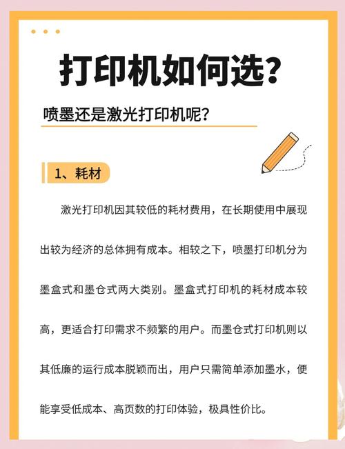 家用打印机推荐买激光的还是喷墨的?